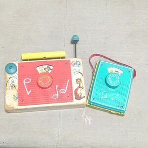 USA Made 1960's Fisher Price Toys TV-Radio & 1964 music Pocket radio